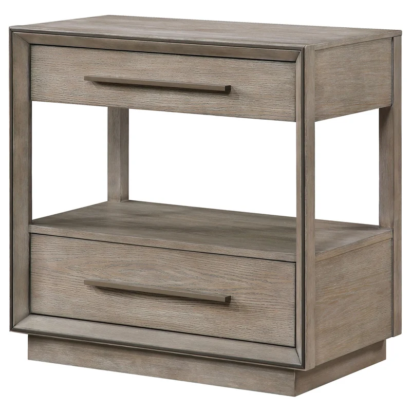 Coaster Furniture Durango 223272 2-Drawer Nightstand Bedside Table - Taupe Oak