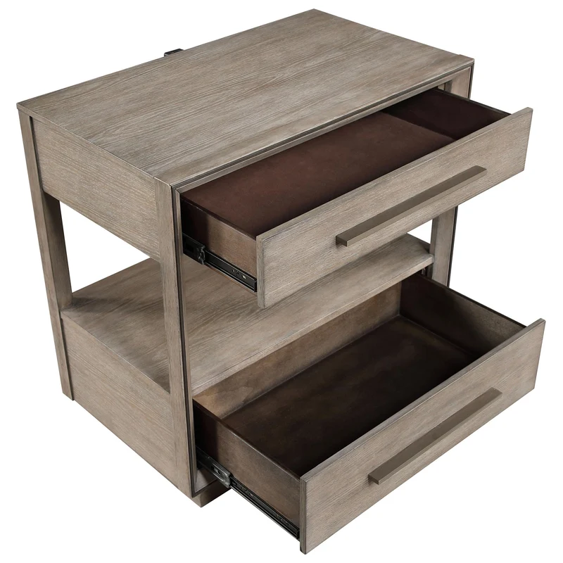 Coaster Furniture Durango 223272 2-Drawer Nightstand Bedside Table - Taupe Oak