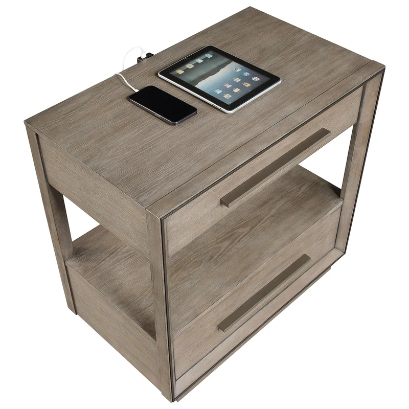 Coaster Furniture Durango 223272 2-Drawer Nightstand Bedside Table - Taupe Oak
