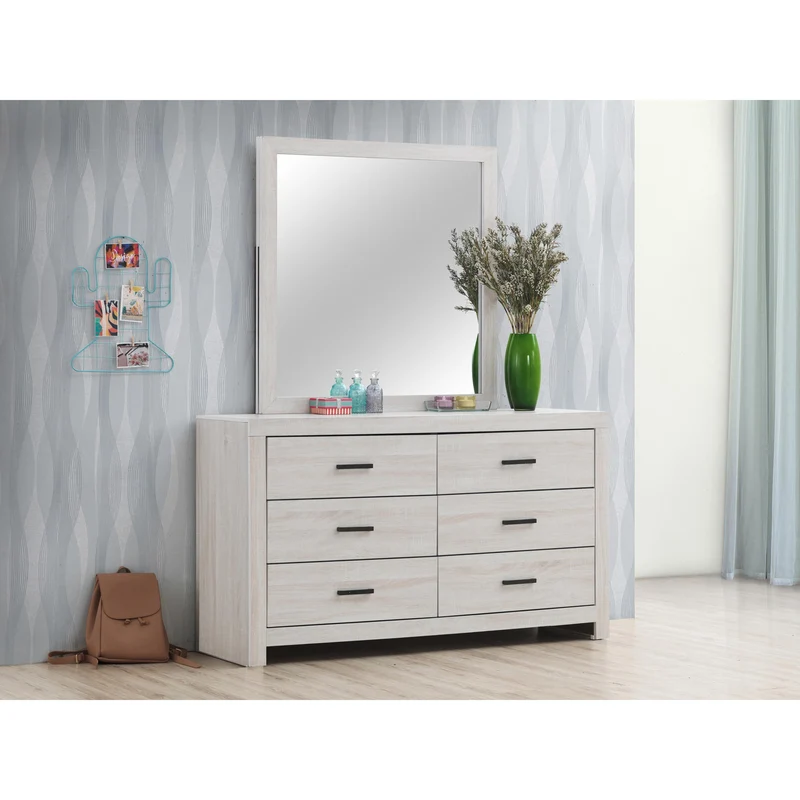 Coaster Furniture Brantford 207054 Dresser Mirror - Coastal White