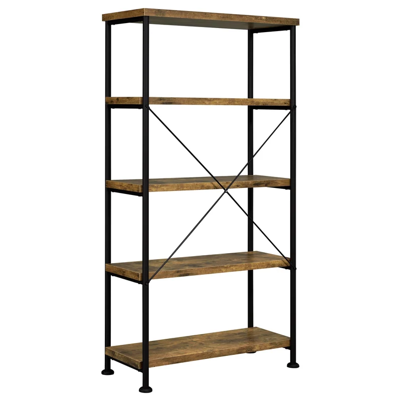 Coaster Furniture Analiese 801542 63-inch 4-shelf Bookshelf - Rustic Nutmeg