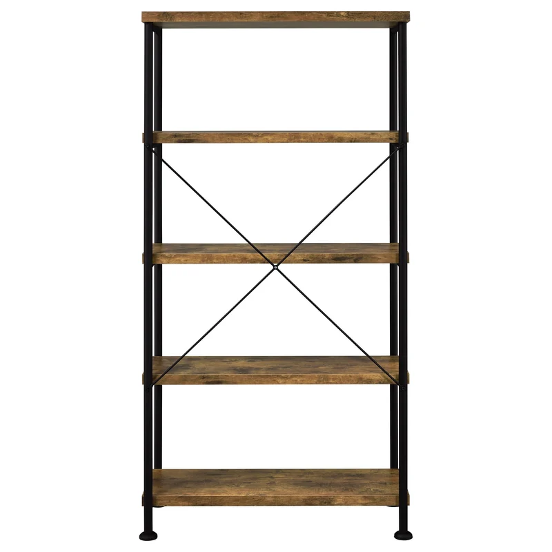 Coaster Furniture Analiese 801542 63-inch 4-shelf Bookshelf - Rustic Nutmeg