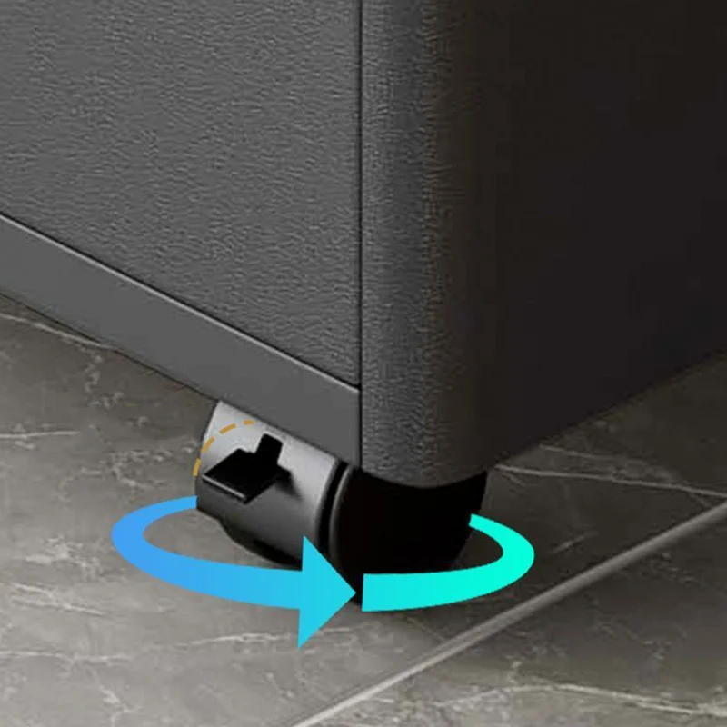 Modern Minimalist Plywood Basalt Turquoise Square Movable End Table 2-Tier For Living Room