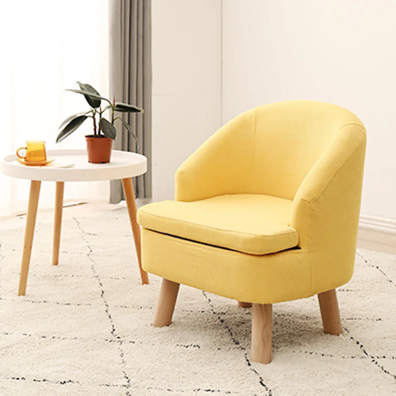 Contemporary Scandinavian Pine Wood Rubberwood Cotton Linen Sponge Curved Sofa Backrest Armrest For Living Room