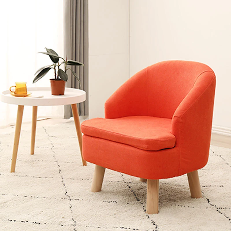 Contemporary Scandinavian Pine Wood Rubberwood Cotton Linen Sponge Curved Sofa Backrest Armrest For Living Room