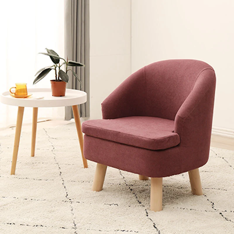 Contemporary Scandinavian Pine Wood Rubberwood Cotton Linen Sponge Curved Sofa Backrest Armrest For Living Room