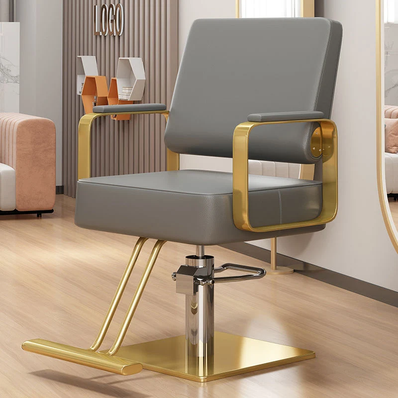 Modern Minimalist Stainless Steel Iron Electroplated Silver Faux Nappa Leather Sponge Chair Backrest Armrest Swivel For Living Room
