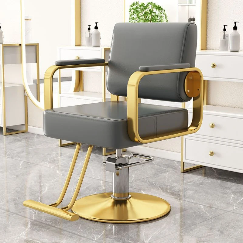 Modern Minimalist Stainless Steel Iron Electroplated Silver Faux Nappa Leather Sponge Chair Backrest Armrest Swivel For Living Room