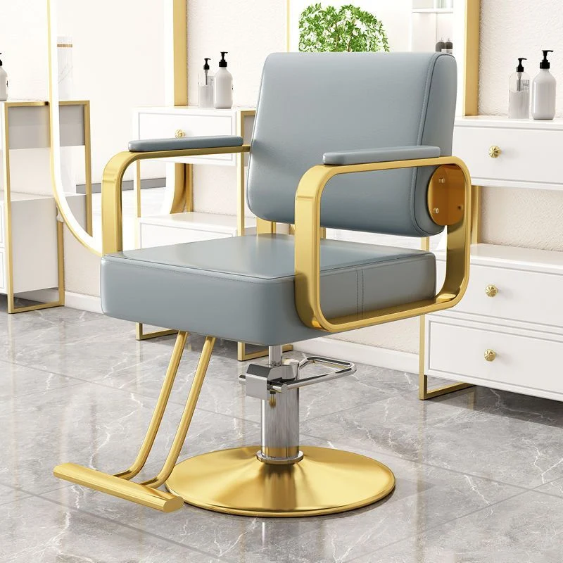 Modern Minimalist Stainless Steel Iron Electroplated Silver Faux Nappa Leather Sponge Chair Backrest Armrest Swivel For Living Room