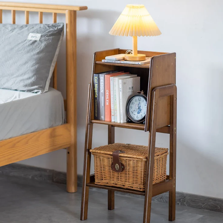 Modern Minimalist Rectangular Bamboo Bookshelf 3/4/5-Tier For Living Room