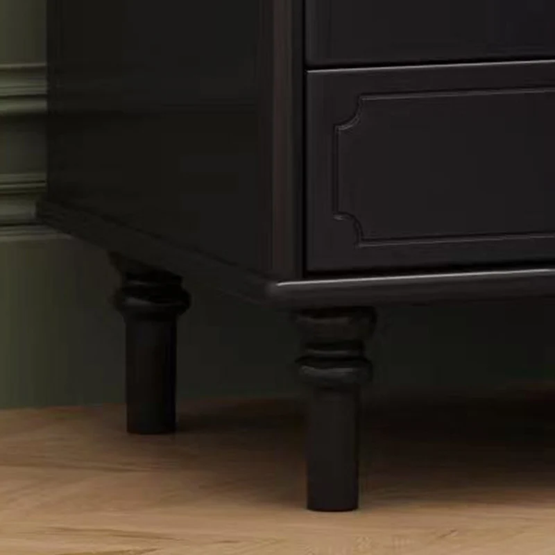 Contemporary Scandinavian Square Plywood Rubberwood Glass Nightstand 1-Drawer For Bedroom