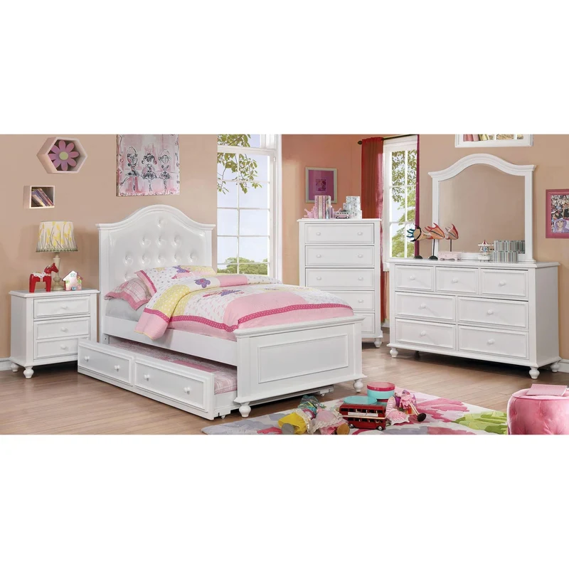 Furniture of America Kids Beds Bed CM7155WH-T-BED