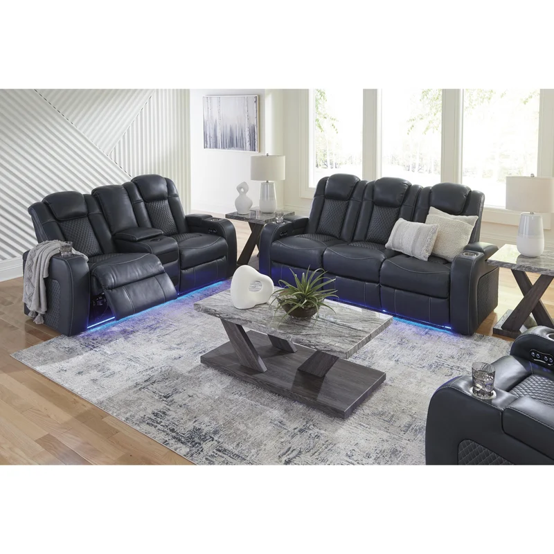 Signature Design by Ashley Fyne-Dyme 3660315 Power Reclining Sofa with Adjustable Headrest