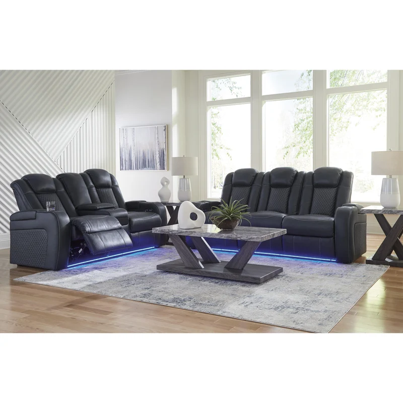 Signature Design by Ashley Fyne-Dyme 3660315 Power Reclining Sofa with Adjustable Headrest