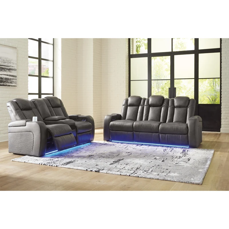 Signature Design by Ashley Fyne-Dyme 3660215 Power Reclining Sofa with Adjustable Headrest