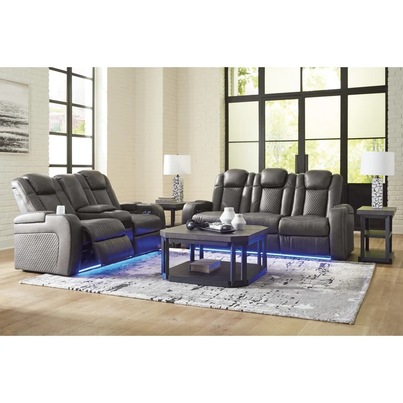 Signature Design by Ashley Fyne-Dyme 3660215 Power Reclining Sofa with Adjustable Headrest