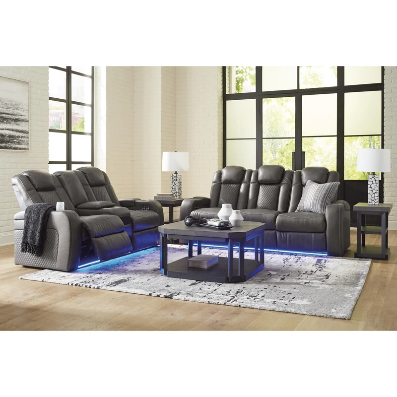 Signature Design by Ashley Fyne-Dyme 3660215 Power Reclining Sofa with Adjustable Headrest