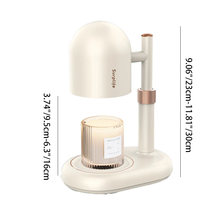 Modern Minimalist Cylindrical Iron 1-Light Aroma Melt Wax Table Lamp For Bedroom