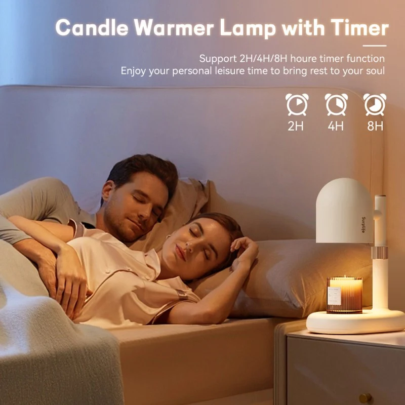 Modern Minimalist Cylindrical Iron 1-Light Aroma Melt Wax Table Lamp For Bedroom