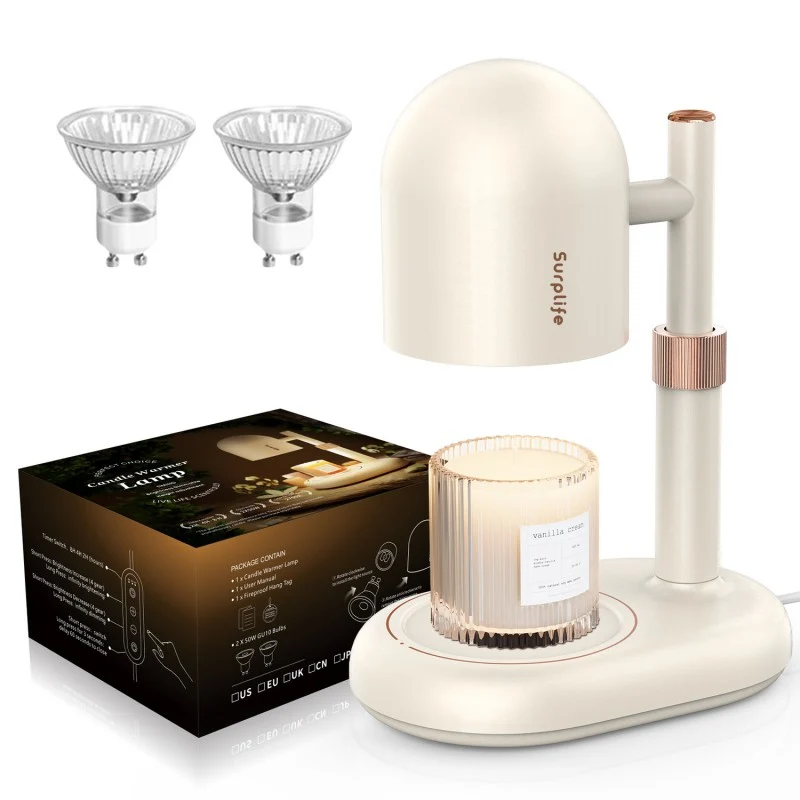 Modern Minimalist Cylindrical Iron 1-Light Aroma Melt Wax Table Lamp For Bedroom