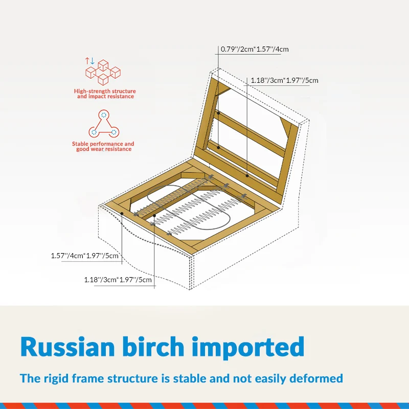 High Resilience Easy-Clean Cover Accent Chair with Birch Frame - Retro Fabric Sofa for Living Room or Study