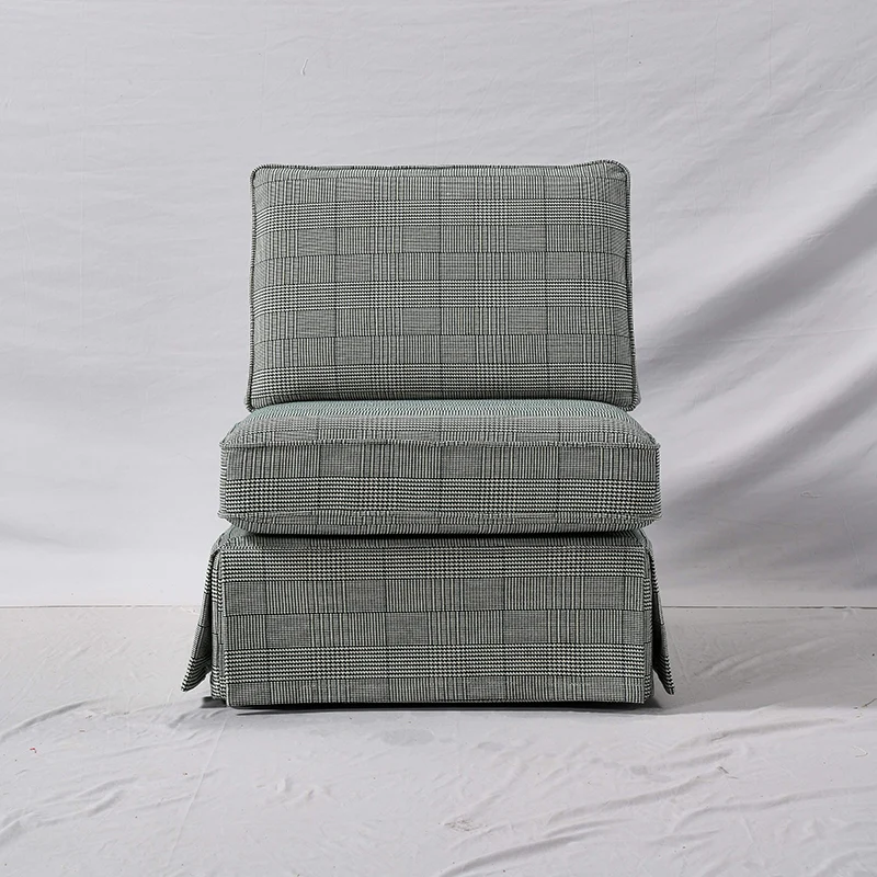 High Resilience Easy-Clean Cover Accent Chair with Birch Frame - Retro Fabric Sofa for Living Room or Study