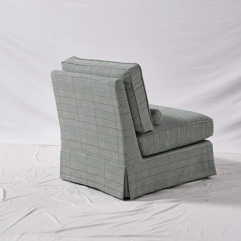 High Resilience Easy-Clean Cover Accent Chair with Birch Frame - Retro Fabric Sofa for Living Room or Study