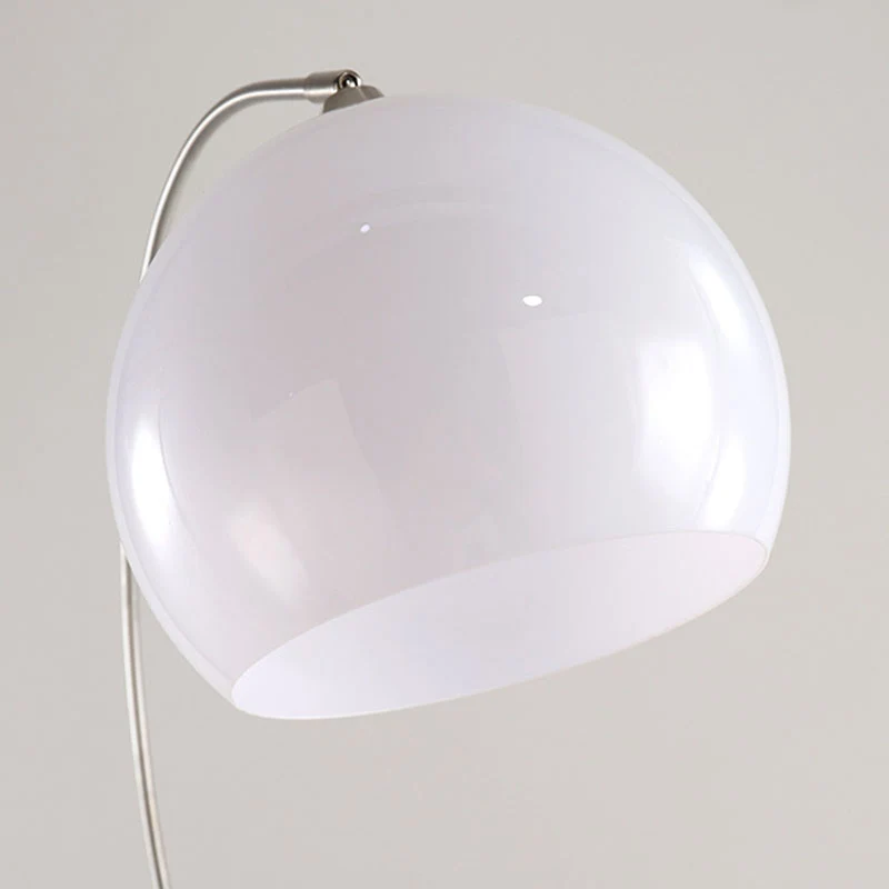 Modern Minimalist Marble Acrylic Stainless Steel Fishing Round 1-Light Standing Floor Lamp For Living Room