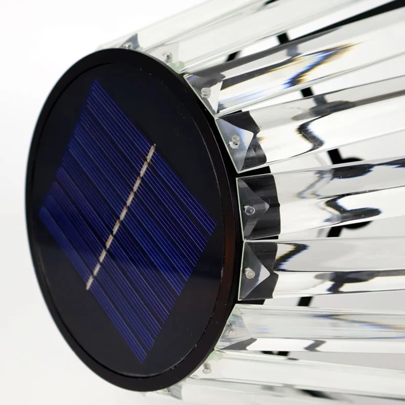 Contemporary Industrial Waterproof Solar USB Iron Glass Outdoor LED Standing Floor Lamp For Garden