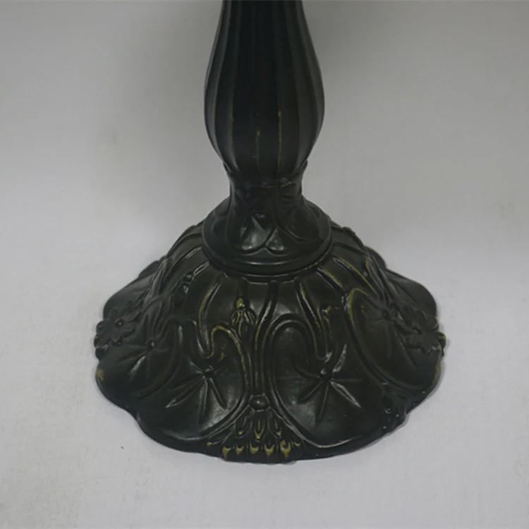 Contemporary Tiffany Resin Metal Glass Umbrella Shape 1-Light Table Lamp For Bedroom