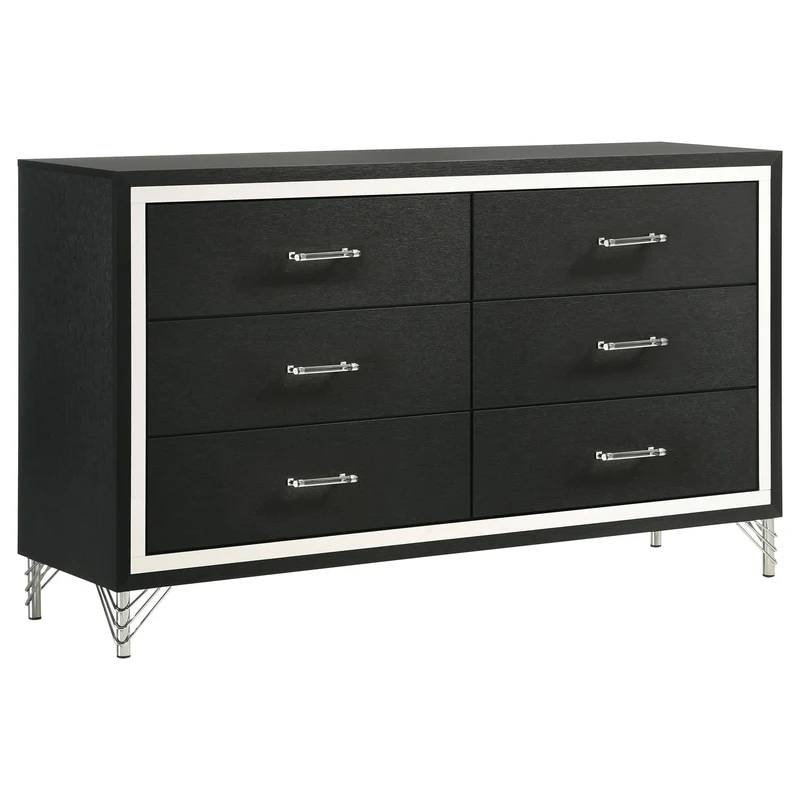 Coaster Furniture Lucia 224993 6-Drawer Dresser Cabinet - Black