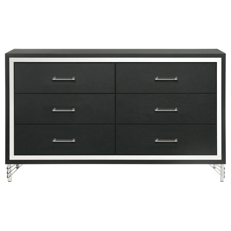 Coaster Furniture Lucia 224993 6-Drawer Dresser Cabinet - Black