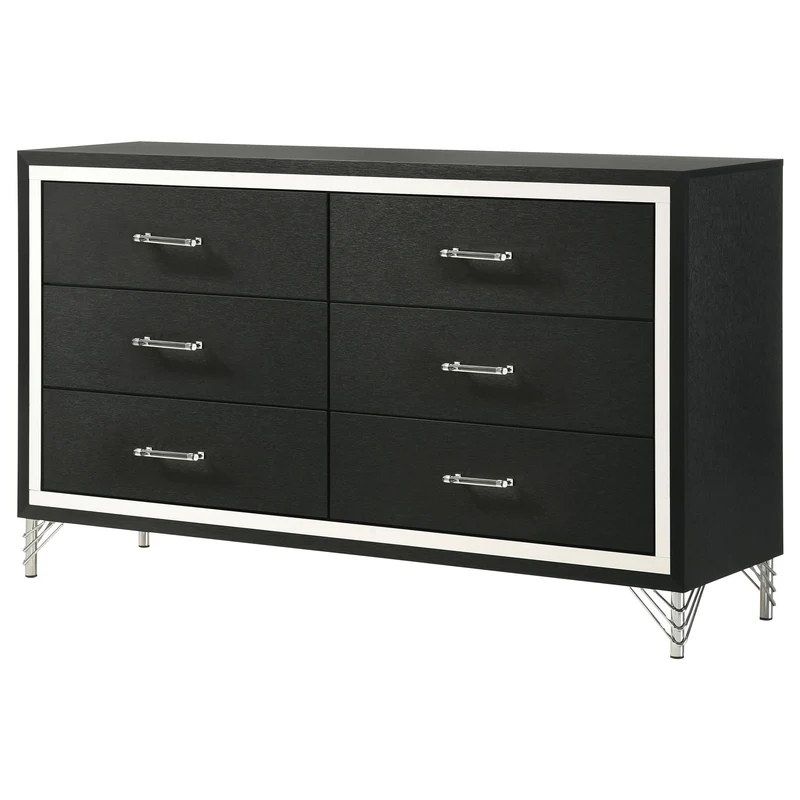 Coaster Furniture Lucia 224993 6-Drawer Dresser Cabinet - Black