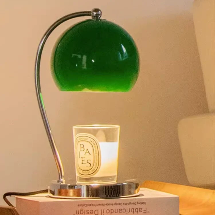 Contemporary Scandinavian Round Spherical Iron 1-Light Aroma Melt Wax Table Lamp For Bedroom