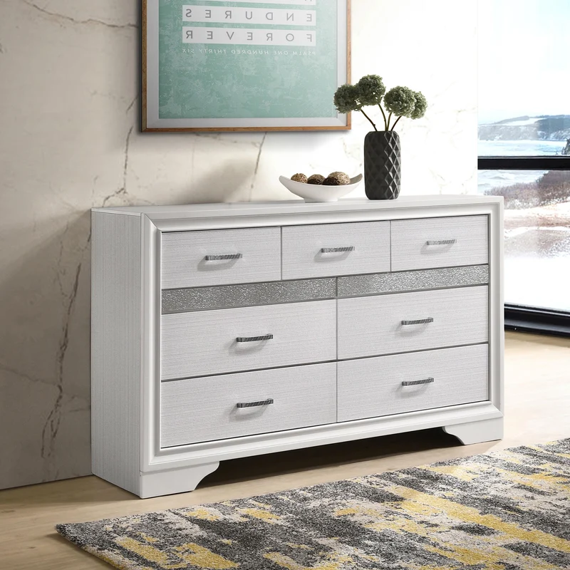 Coaster Furniture Miranda 205113 7-Drawer Dresser - White