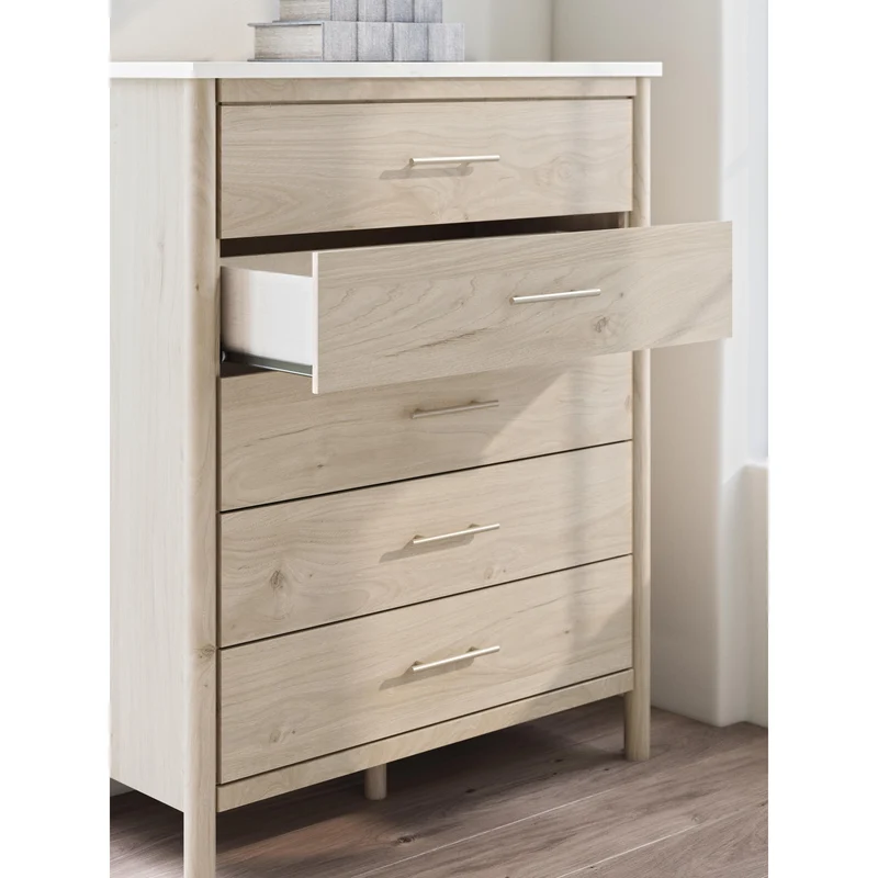 Signature Design by Ashley Cadmori B2615-345 Five Drawer Wide Chest