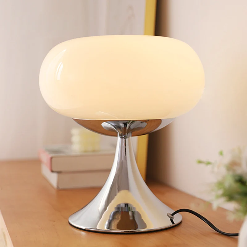 Contemporary Creative Apple-Shaped Iron Glass LED Table Lamp For Bedroom