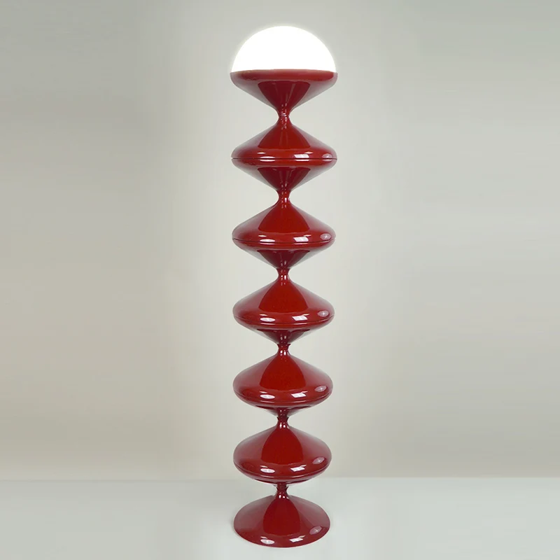 Contemporary Scandinavian Iron Acrylic Cream Round 1-Light Standing Floor Lamp For Bedroom