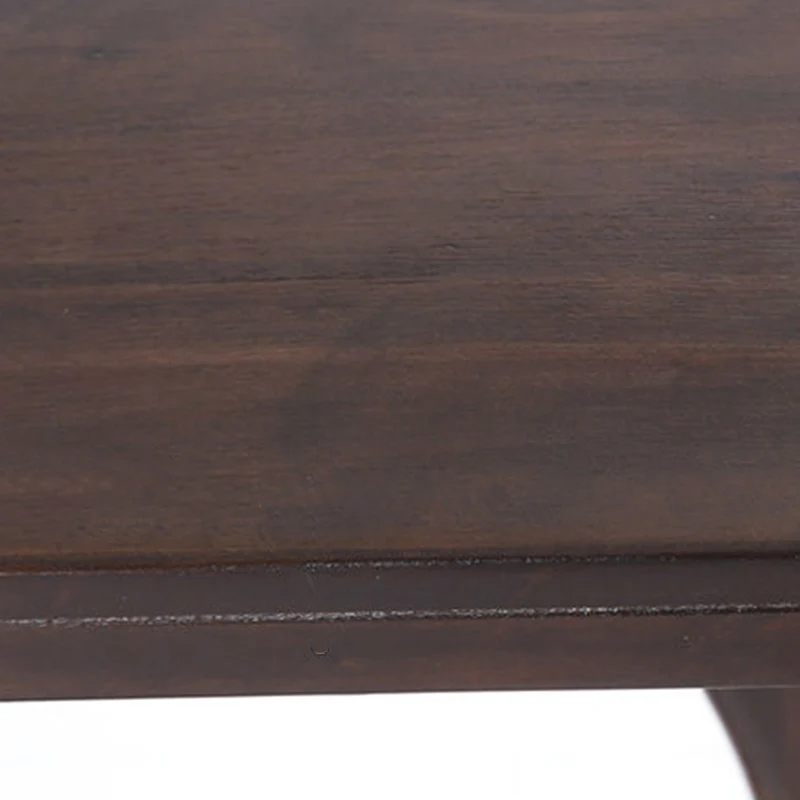Traditional Chinese Pinewood Semi-Oval Console Side Table 1-Tier For Living Room