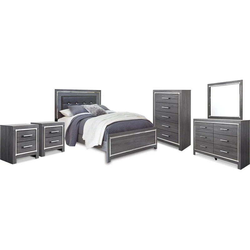 Signature Design by Ashley Lodanna B214B49 8 pc Queen Panel Bedroom Set