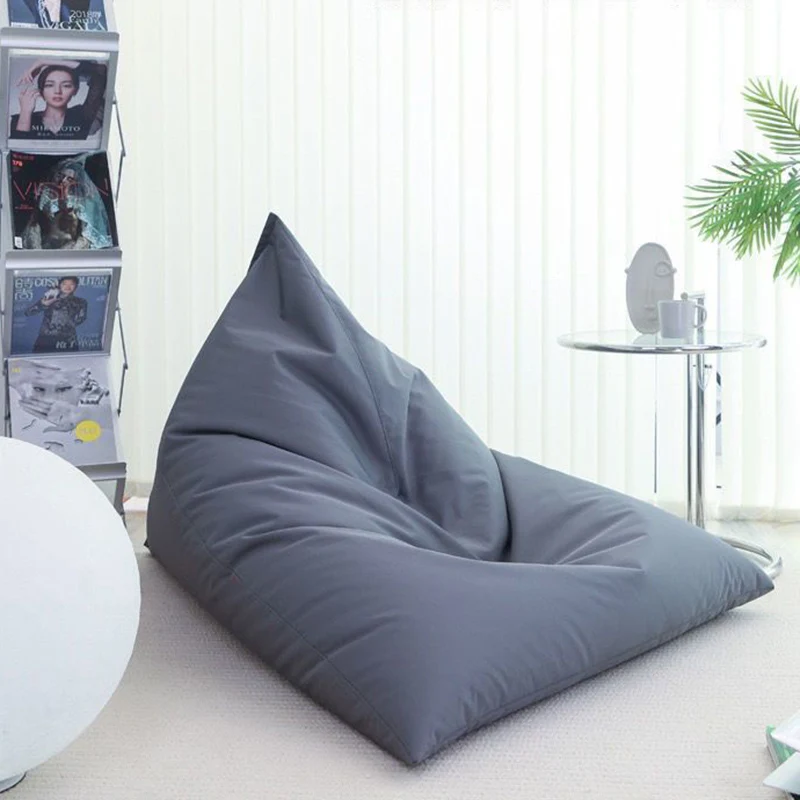 Contemporary Coastal Waterproof Triangle Polyester Fabric & EPS Outdoor Detachable Lazy Sofa Backrest Armless For Garden