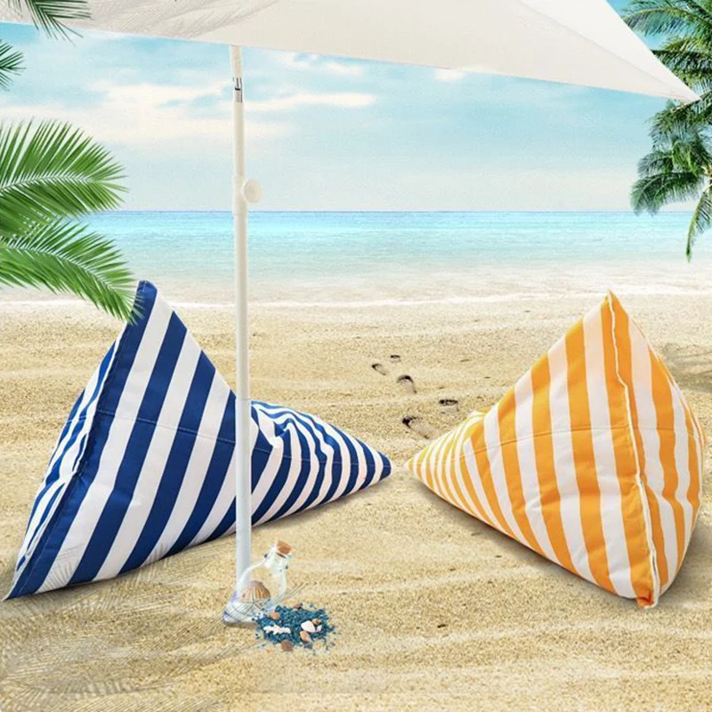 Contemporary Coastal Waterproof Triangle Polyester Fabric & EPS Outdoor Detachable Lazy Sofa Backrest Armless For Garden