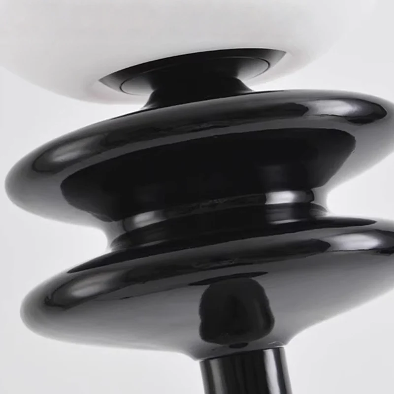 Modern Minimalist Round Resin Acrylic 1-Light Standing Floor Lamp For Living Room