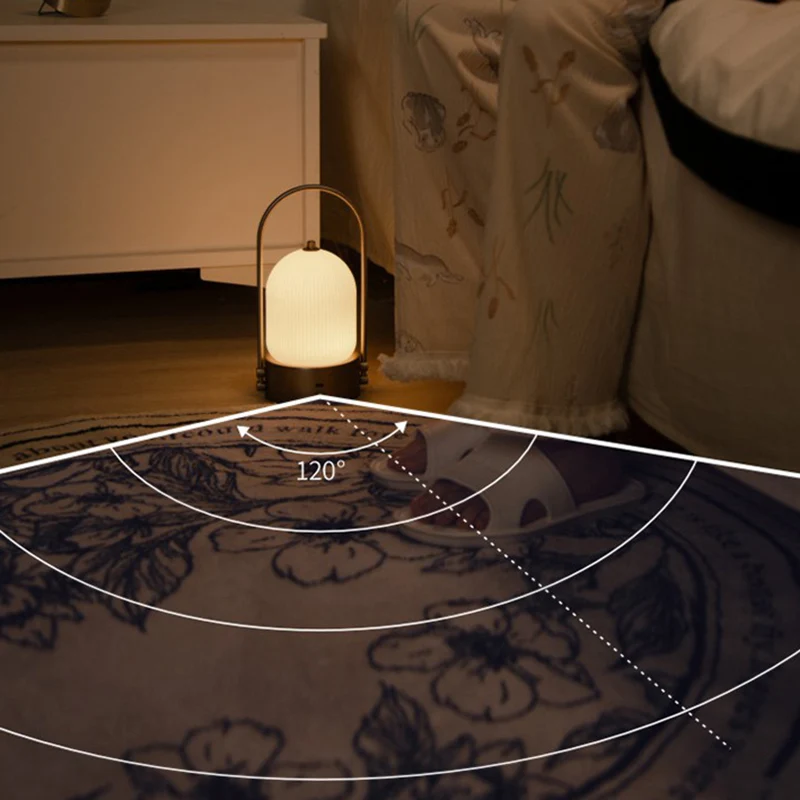 Modern Minimalist Oval Metal Iron Glass Inductive Portable USB LED Table Lamp For Bedroom