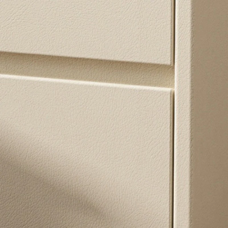 Contemporary Luxury Rectangle Microfiber Leather MDF Plywood Pine Wood Plastic Metal Nightstand 2-Drawer For Bedroom
