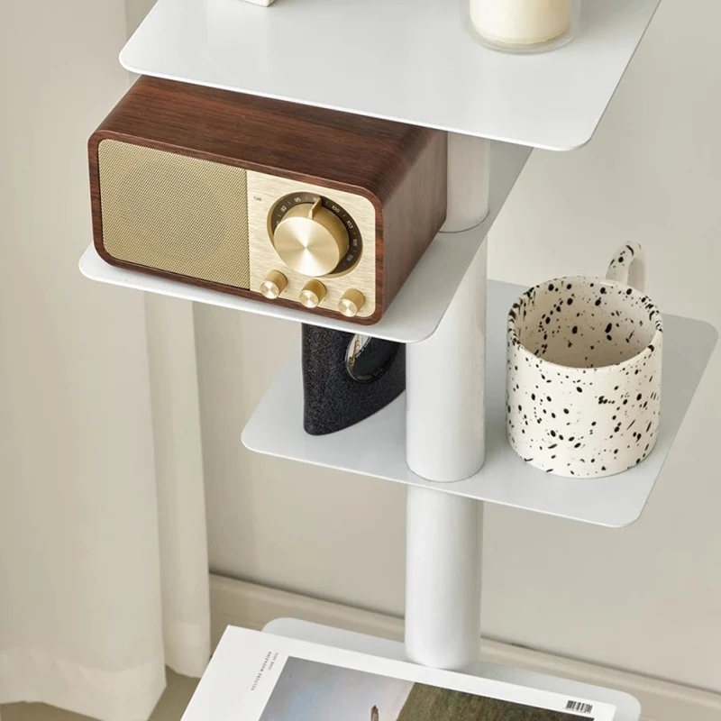 Modern Mid-Century Carbon Steel Invisible Spiral Bookshelf 9-Tier Display Rack Corner Storage Rack For Home Office