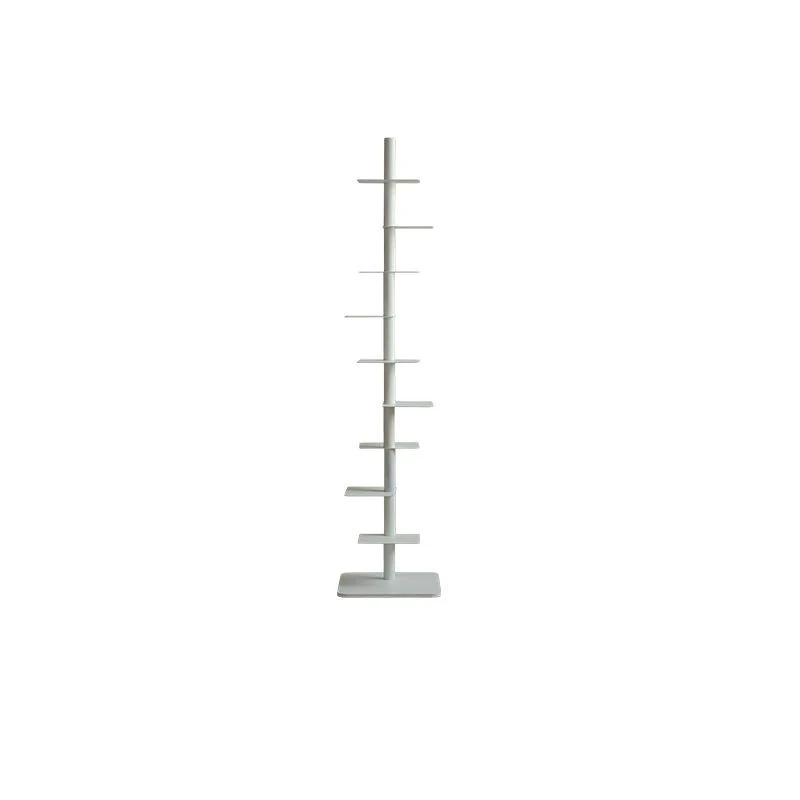 Modern Mid-Century Carbon Steel Invisible Spiral Bookshelf 9-Tier Display Rack Corner Storage Rack For Home Office