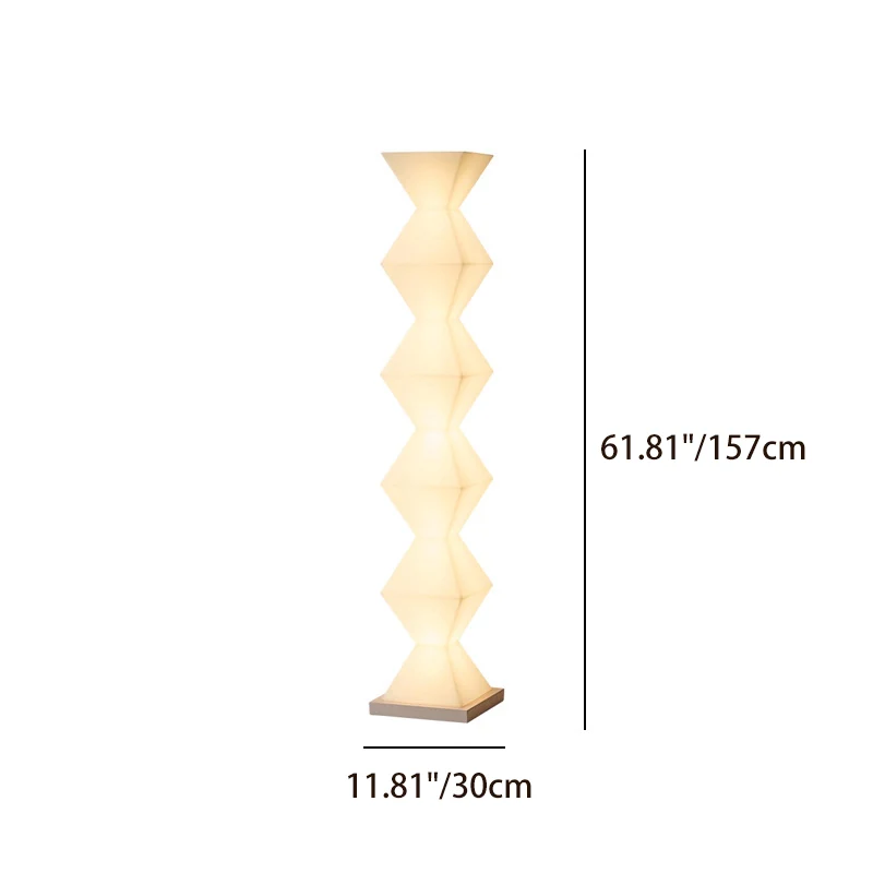 Contemporary Creative Geometry Iron Stainless Steel Plastic Glass LED Standing Floor Lamp For Living Room