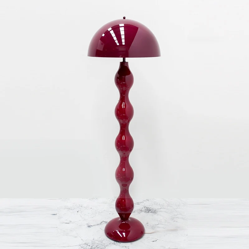 Contemporary Nordic Mushroom Iron Resin 2-Light Standing Floor Lamp For Bedroom