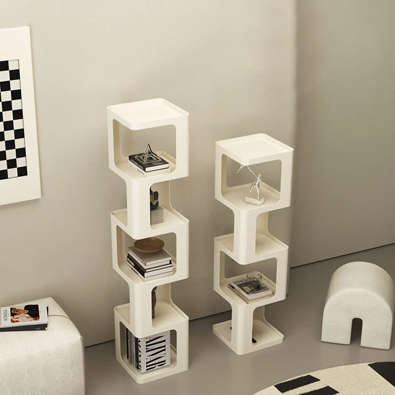 Contemporary Scandinavian Iron Square Bookshelves 3/4/5-Tier Standing Shelves For Home Office